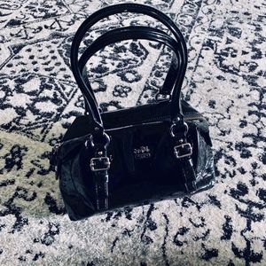 Black Patent Leather Coach Purse